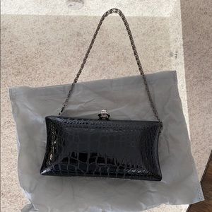 Croco Embossed Evening Bag